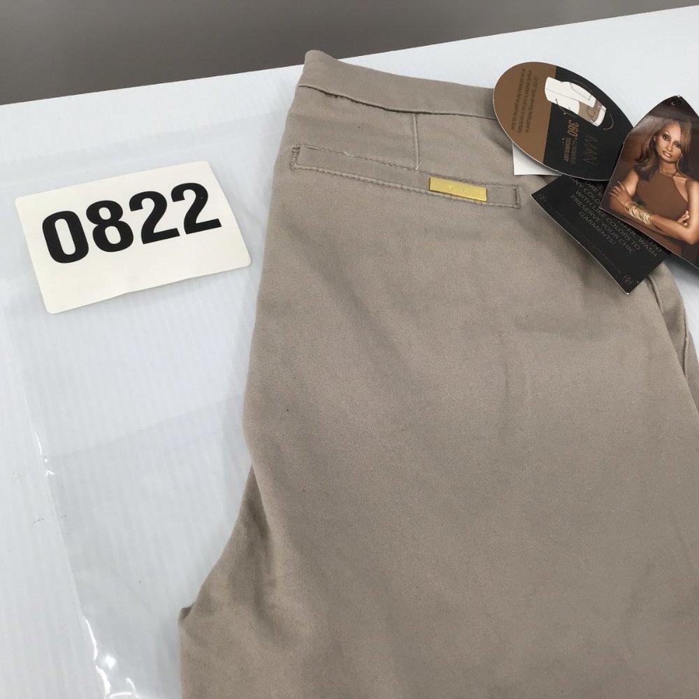 NEW Women's IMAN Global Chic Tan Stretch Dress Pants Size 6 Long W 26" Inseam 31